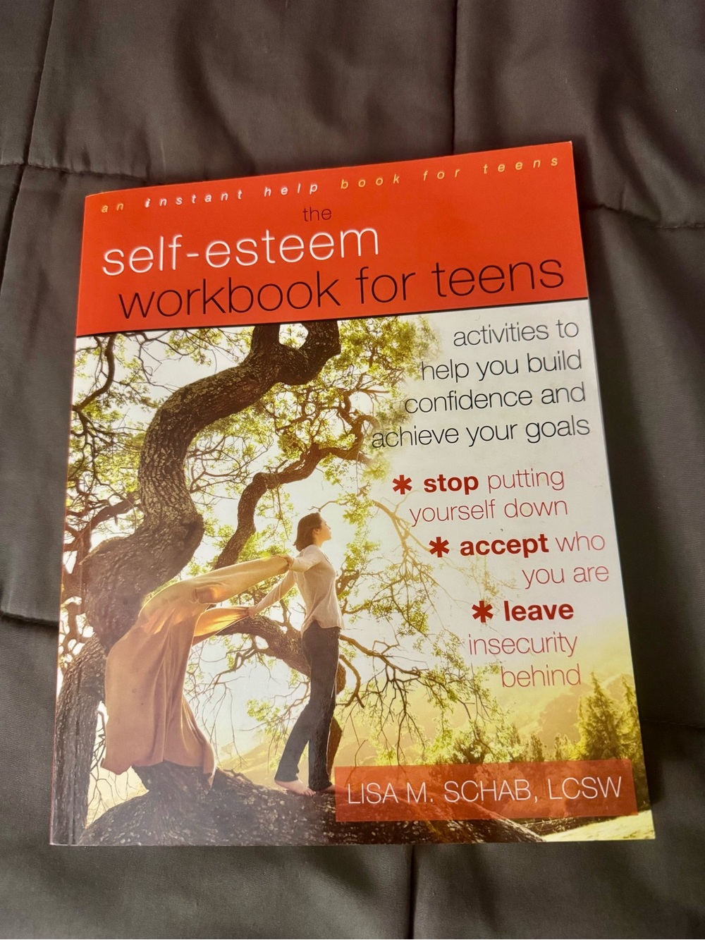 The Self-Esteem Workbook for Teens - Orange & White Cover